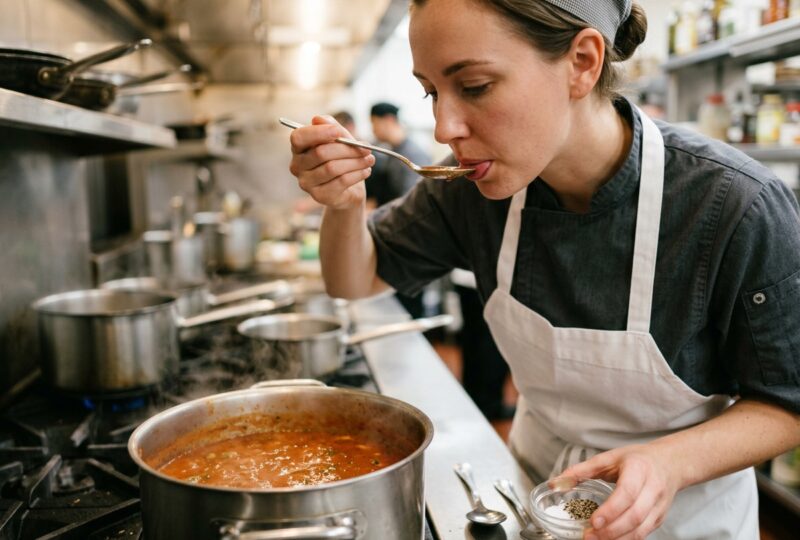 Can A Food Handler Taste Food to Adjust Seasoning?