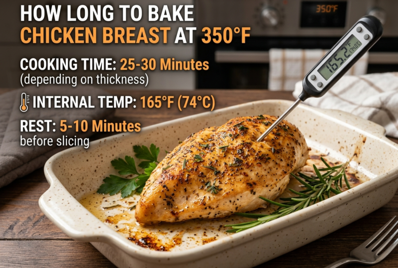 How Long To Bake Chicken Breast At 350?