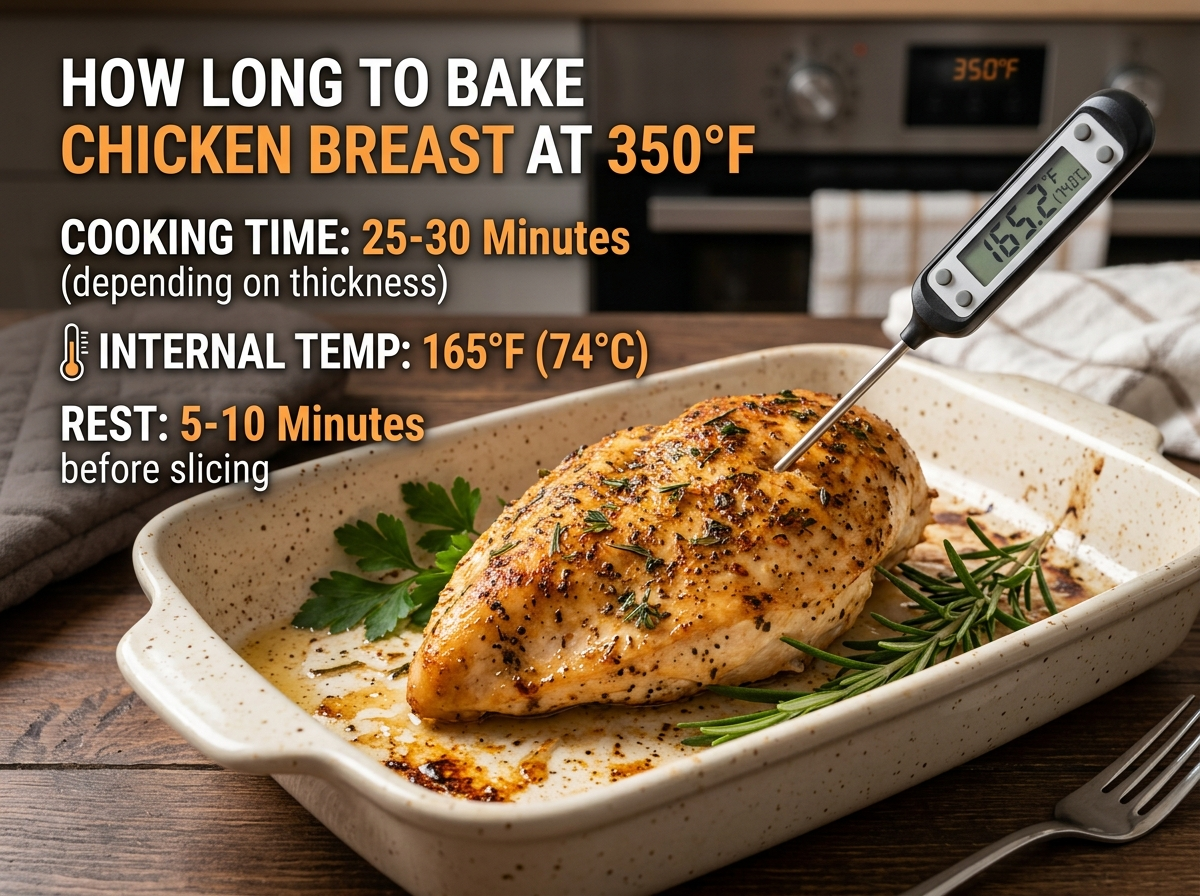 How Long To Bake Chicken Breast At 350?