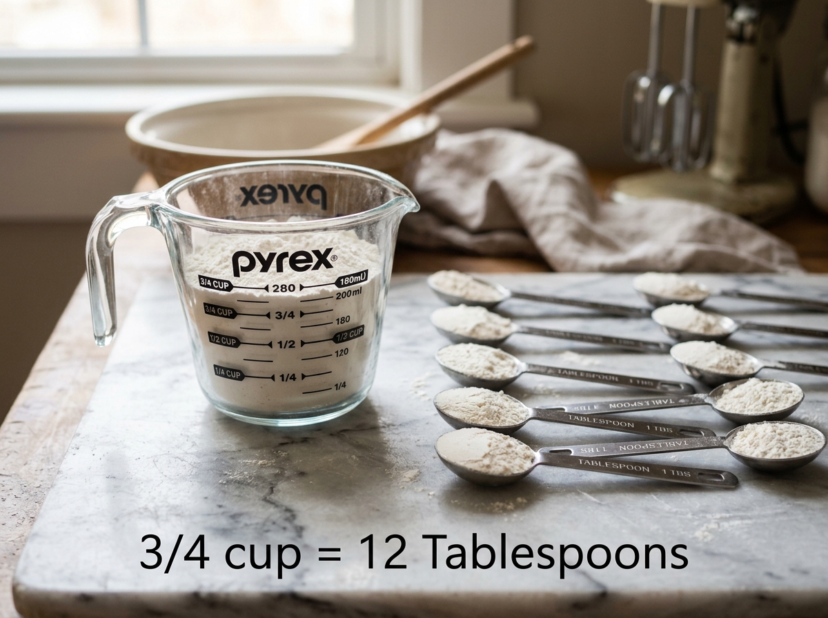 How Many Tablespoons in 3/4 cup?